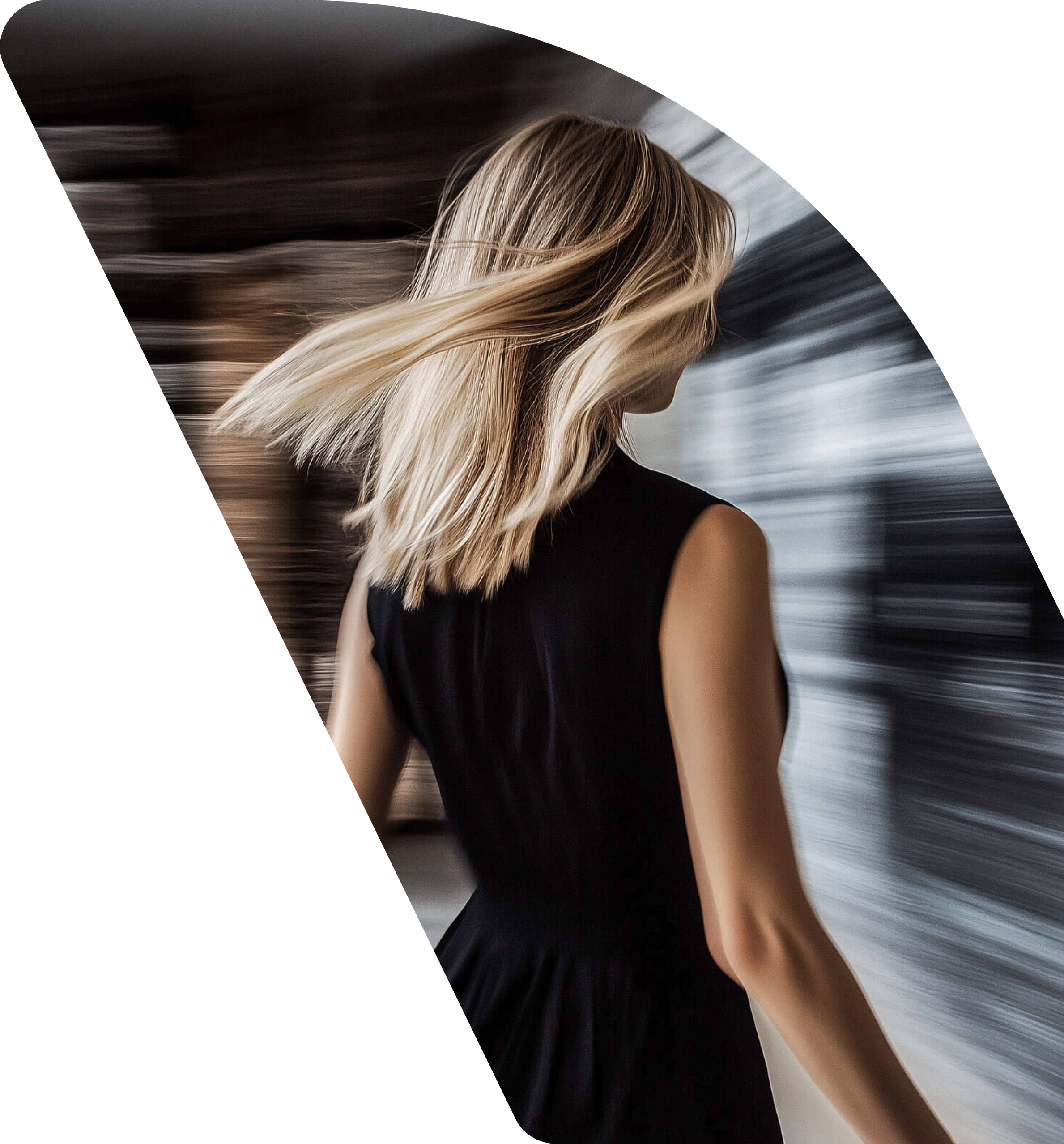 Woman in motion